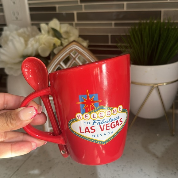 🎰Welcome to Fabulous Las Vegas Nevada - Ceramic Mug and Spoon Combination - Picture 1 of 7
